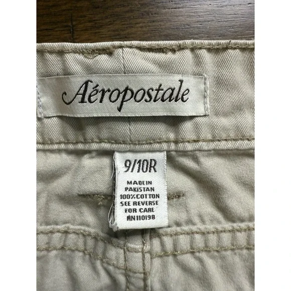 Aeropostale Pants Women 9/10 Khaki Tan Straight Leg Casual - Picture 3 of 4